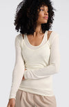 YAYA Two-in-one Top - Off White