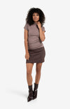 YAYA Jaquard Knitted Skirt -Fudge Purple