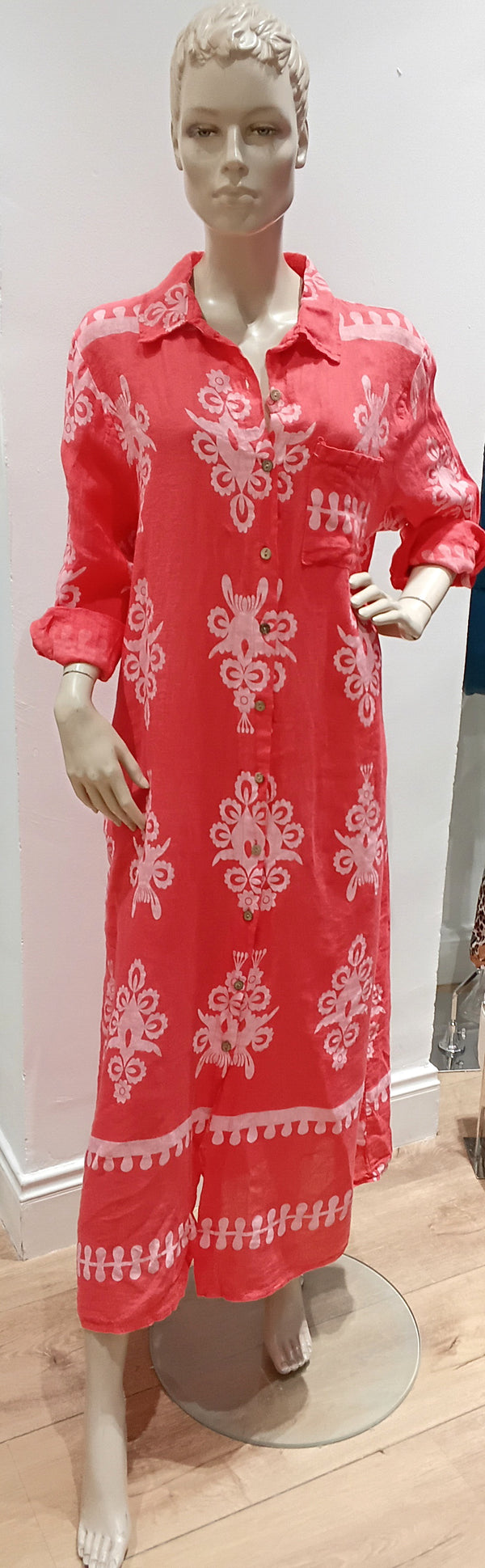 Made in Italy Linen Dress - Motif