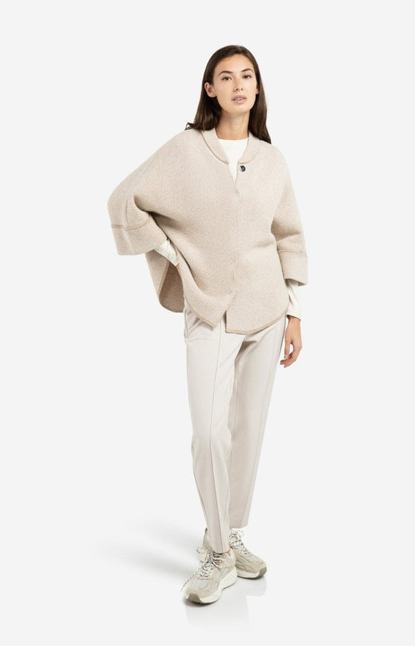 YAYA knit poncho cardigan - Oxford Tan Brown Dressin