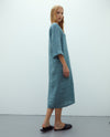 ANDAM Midi V-Neck Dress - Green-121