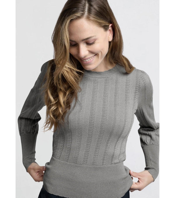 YAYA knitted sweater - light metal grey