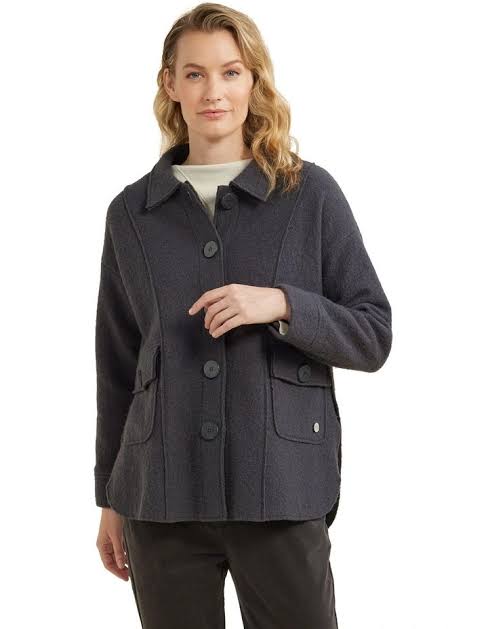 Yarra Trail Panelled Wool Jacket - Caviar