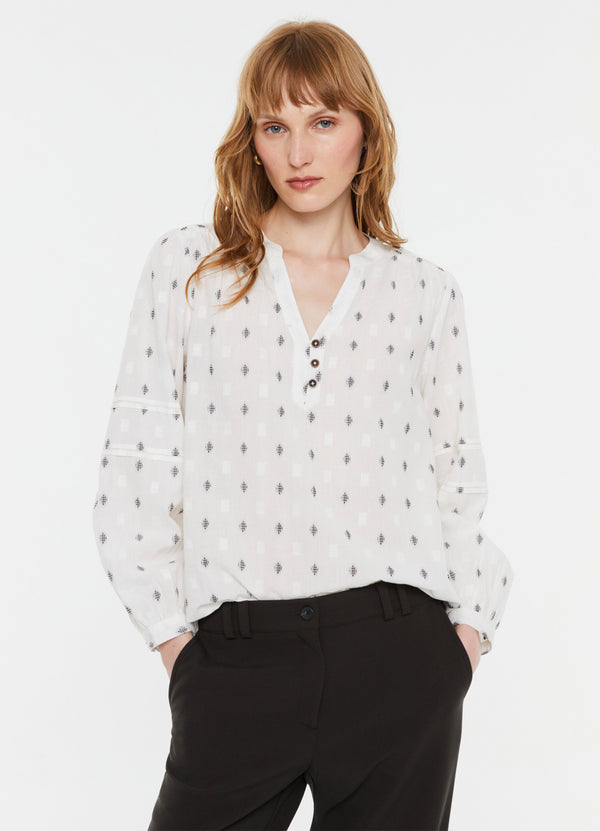 ANDAM Long-Sleeve Blouse - Ecru