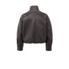 YAYA Faux Leather Jacket with Baloo - Anthracite Brown