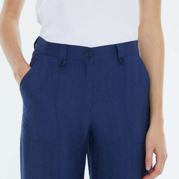 Andam Wide Leg Trouser Pants - 130-Blue