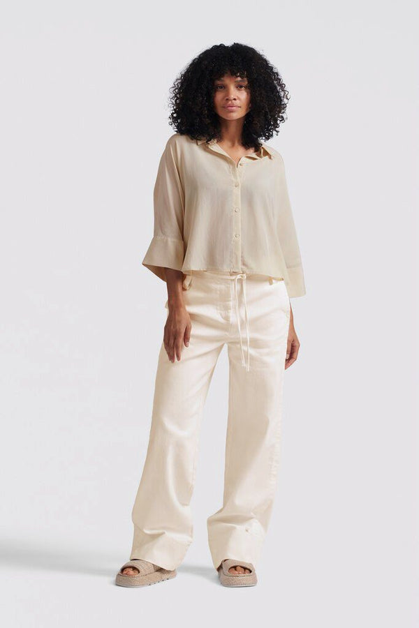 YAYA Blouse - Rainy Day Beige