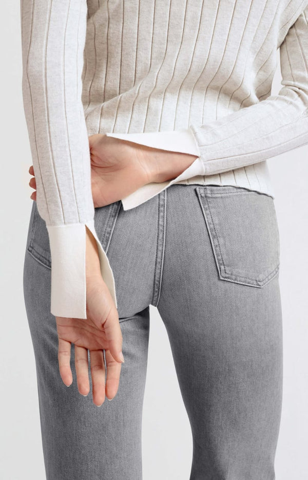 YAYA Rib Cardigan - Ice Melange