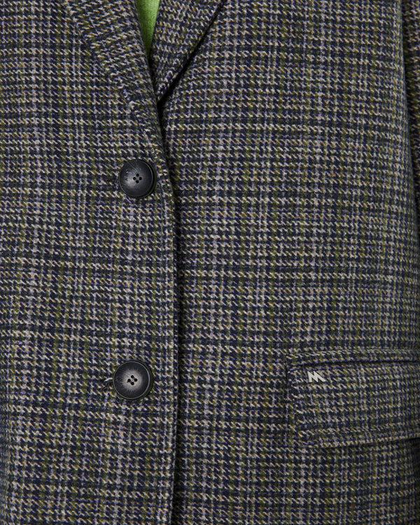 ANDAM Long Plaid Coat - Khaki