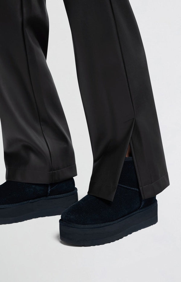YAYA Faux Leather Trousers - Black