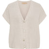Marta du Chateau dame strik vest MdcCassia - Beige
