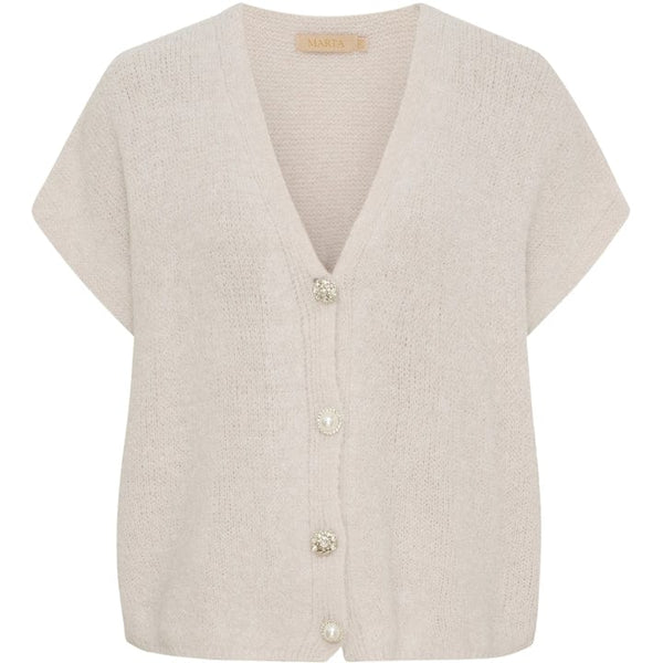 Marta du Chateau dame strik vest MdcCassia - Beige