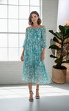 Made in Italy Pati Silk Dress -Blue