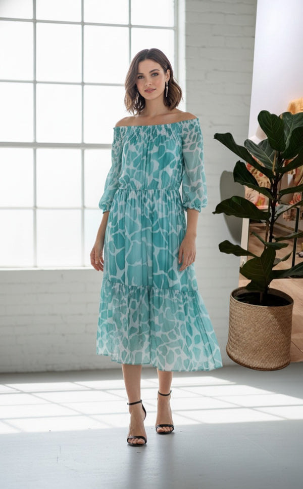 Made in Italy Pati Silk Dress -Blue
