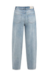 YAYA High-waist jeans with loose fit and roll-up legs - Blue Denim