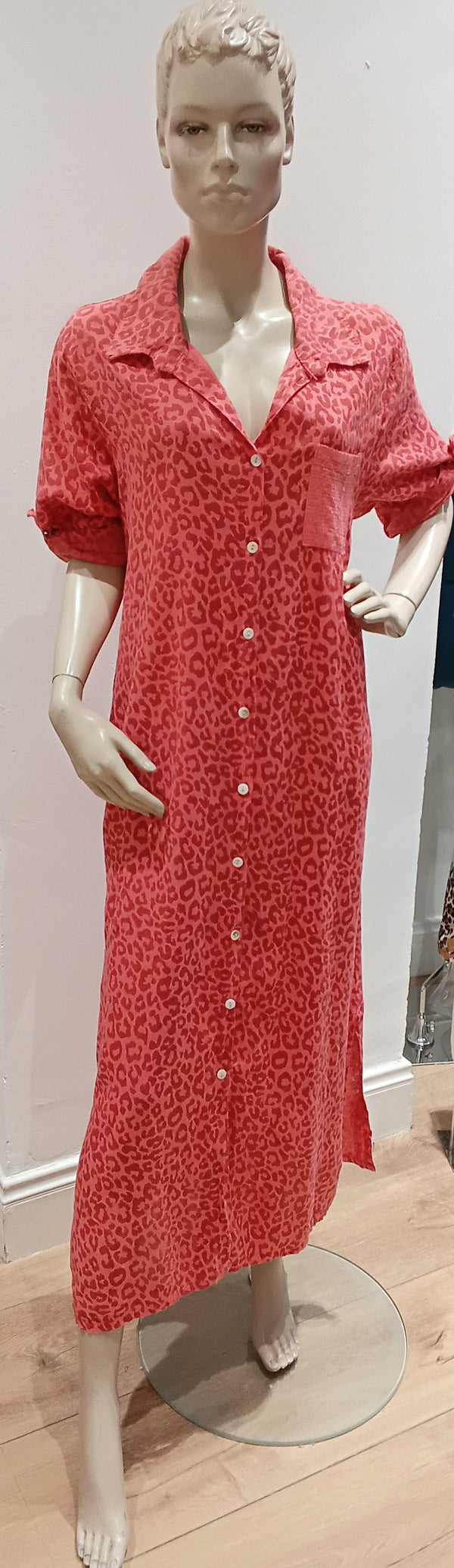 Made in Italy Linen Dress - Animal