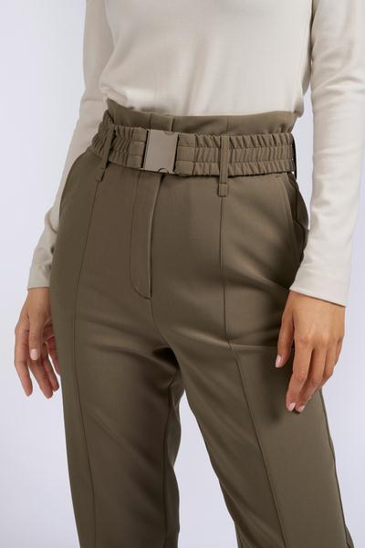 YAYA High Waist Pants - Falcon Brown