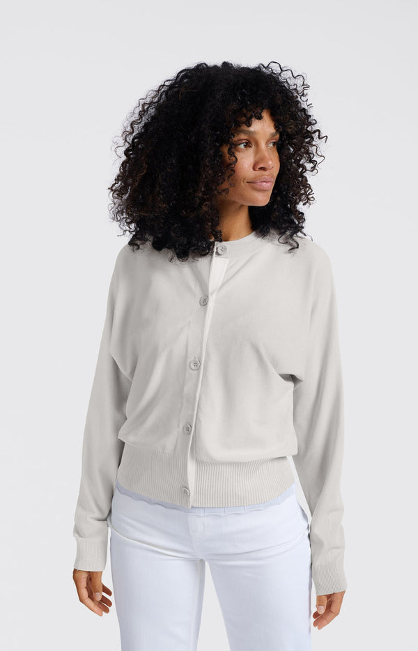 YAYA Batwing cardigan - Grey Melange