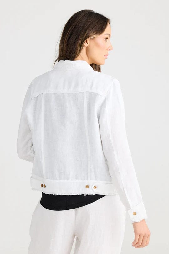 THE SHANTY Monza Linen Jacket-White