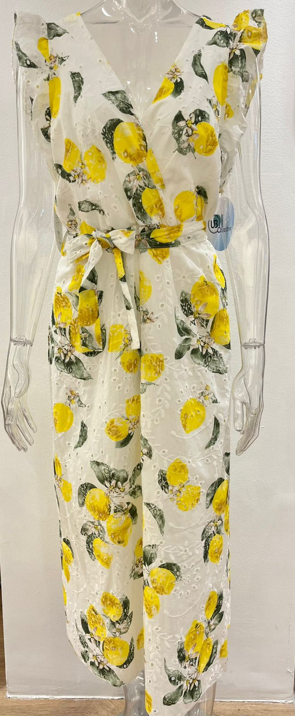 Made in Italy - UB Creations Arlette Cotton Dress - Anglaise Print