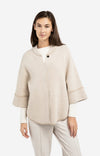 YAYA knit poncho cardigan - Oxford Tan Brown Dressin