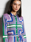 La Petite Etoile Printed Shirt Dress - Multicolored