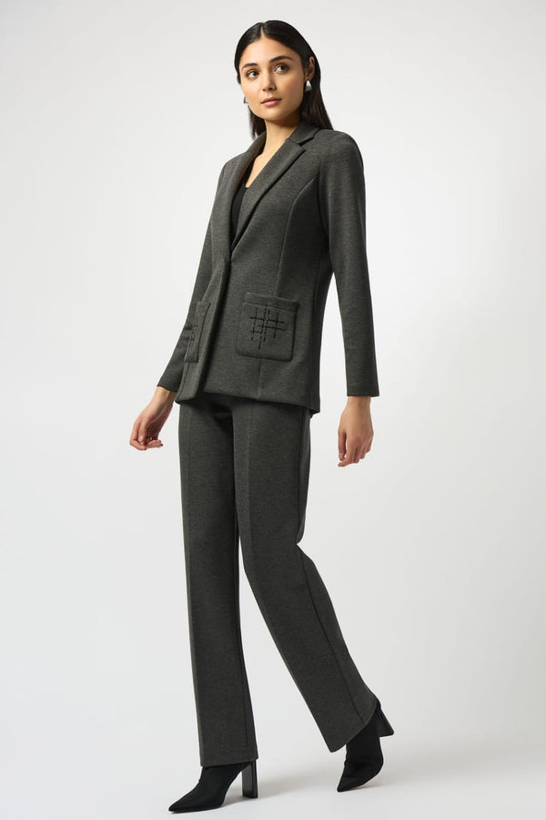 Joseph Ribkoff Scuba Jersey Fitted Blazer-Black