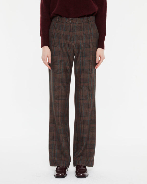 ANDAM Plaid Pant - Bordeaux