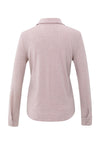 YAYA Jersey Melange Blouse - Shadow Gray Pink Mel