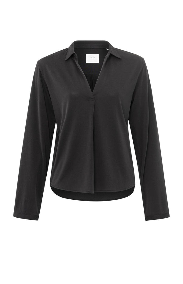 YAYA V-neck Top - Anthracite
