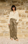 YAYA Bouse Jacket with drawstring & hidden buttons - Warm Dust Sand