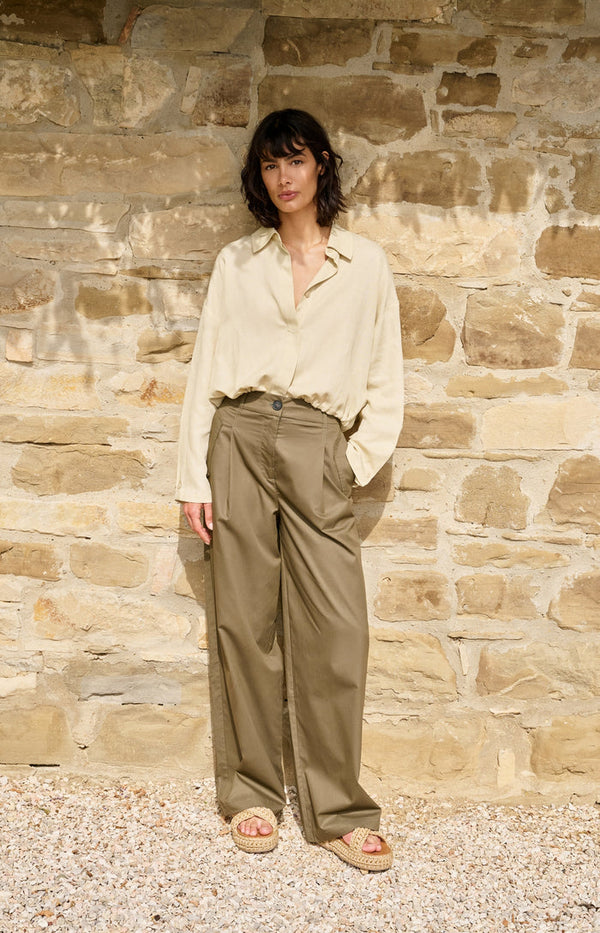 YAYA Bouse Jacket with drawstring & hidden buttons - Warm Dust Sand