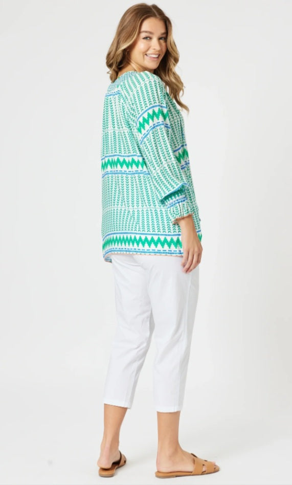 Threadz Geo Top - Elm Multi