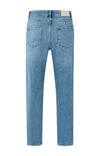 YAYA Mid Waist Boyfriend Denim - Blue Denim