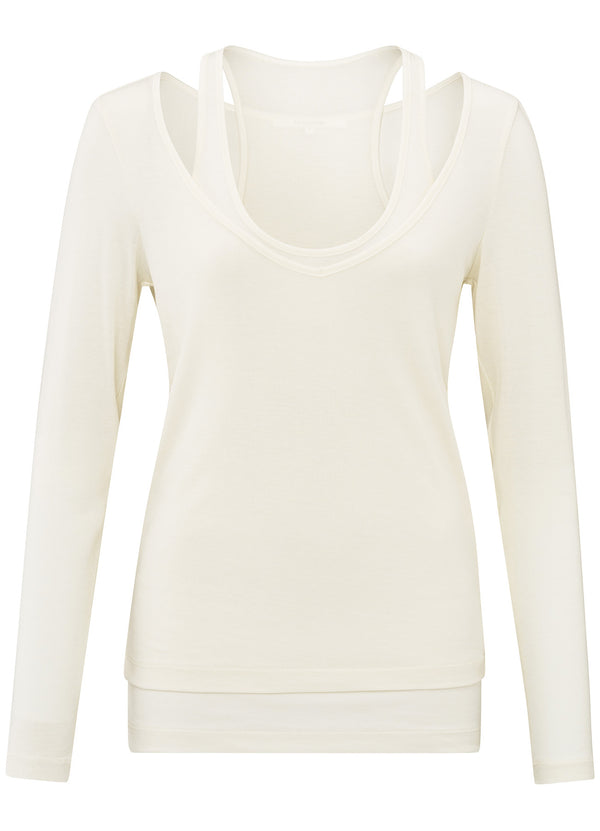 YAYA Two-in-one Top - Off White