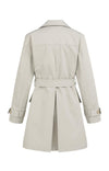YAYA Woven mid-length trenchcoat with belt - Slate Grey