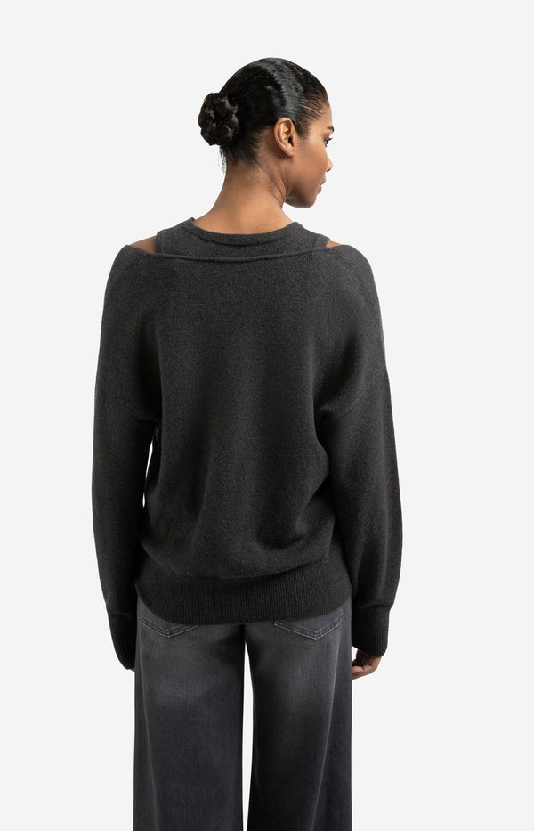 YAYA Knitted Sweater - Phantom