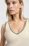 YAYA Rib Tanktop - Summer Sand