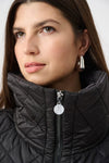 Joseph Ribkoff Puffer Jacket With Zipper - Black