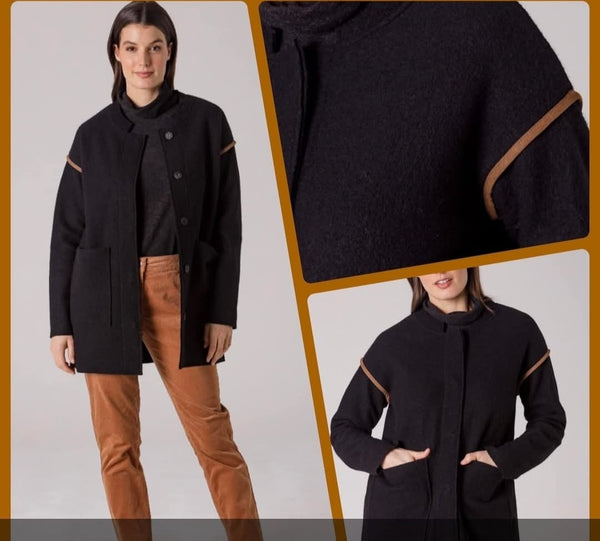 Yarra Trail Boiled Wool Jacket- Natural