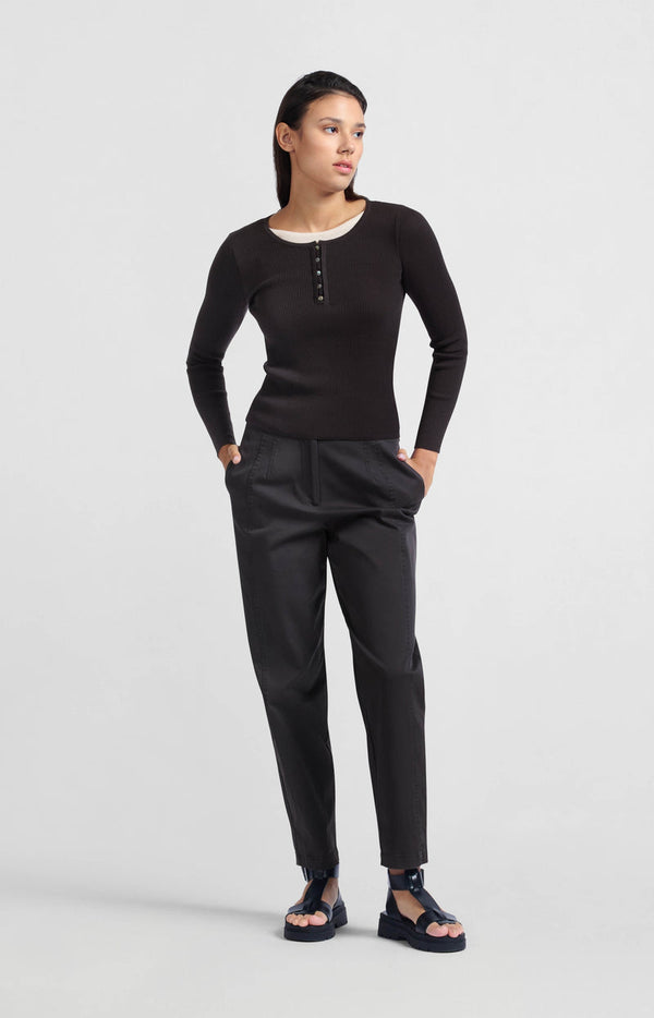 YAYA High-Waist Trousers - Phantom