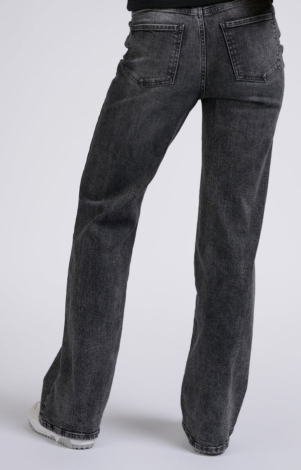 YAYA High Waist Jeans - Dark grey