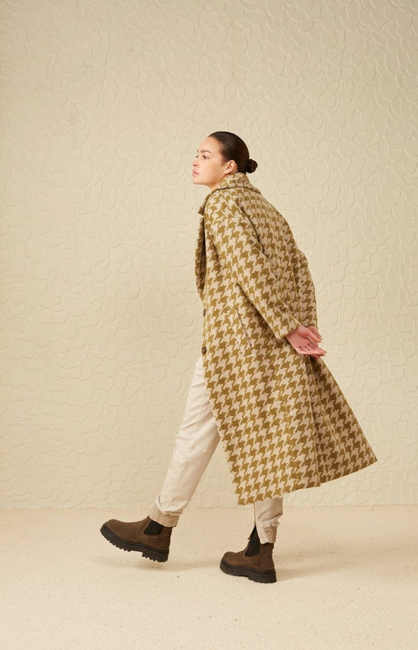 YAYA Long coat - Gothic olive green session
