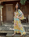 Piti Cuiti Floral Print Maxi Dress - Yellow multi Colour