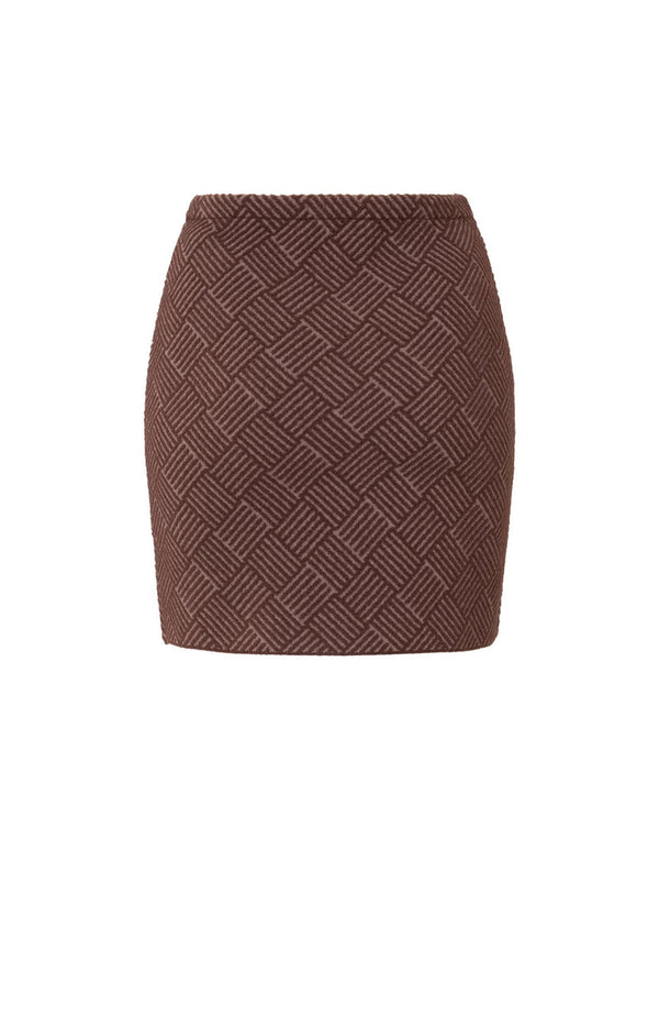 YAYA Jaquard Knitted Skirt -Fudge Purple