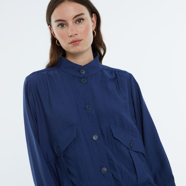 AndamBomber Jacket - Navy Blue