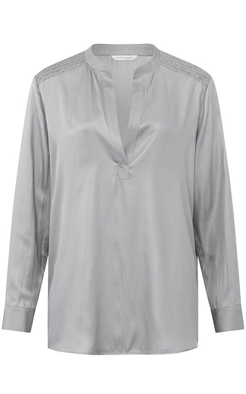 YAYA V-neck Blouse - Paloma Grey