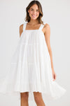 Holiday Saunter Dress - White