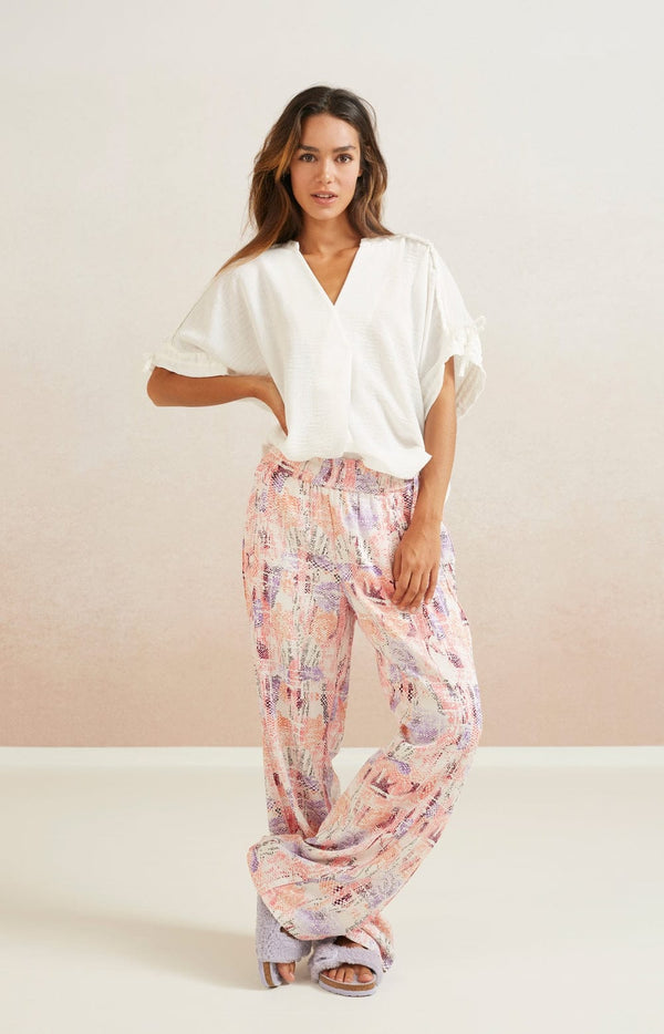 YAYA V-neck Top - Off White