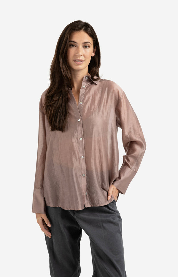 YAYA Refined Back Detail Blouse - Blush Pink